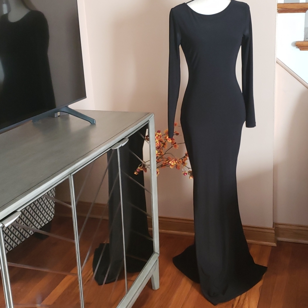 Long sleeve black dress